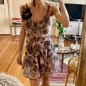 Mini pink floral dress